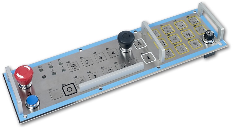 Metal keypads/keyboards and control systems